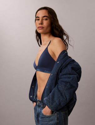 Женская куртка Calvin Klein Emblem Logo Cotton Quilted Liner, цвет: Индиго — фото 3