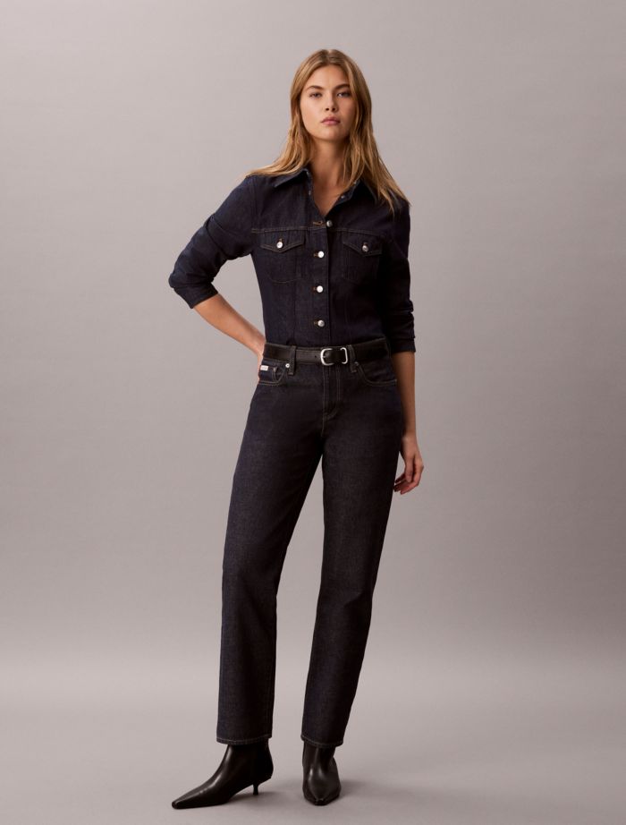 Low Rise Modern Straight Jeans