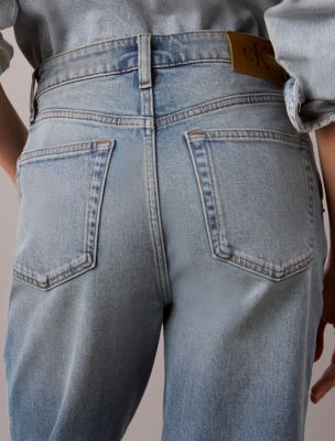 Женские джинсы Calvin Klein High Rise Straight, цвет: Синий — фото 6