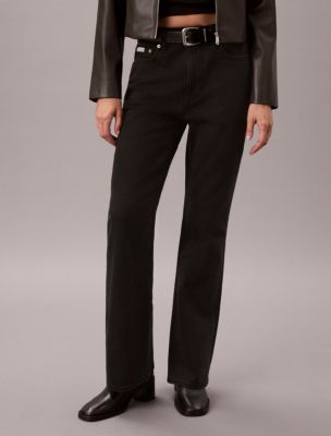 Женские джинсы Calvin Klein High Rise Bootcut, цвет: Выцветший чёрный — фото 4