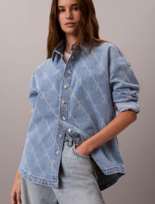 Женские топы Calvin Klein Monogram Logo Overshirt — фото 2