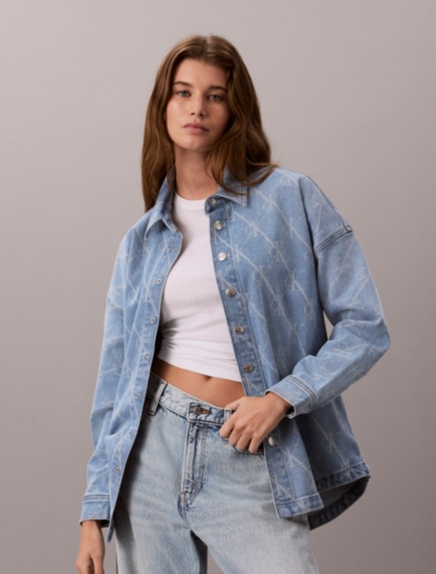 Женские топы Calvin Klein Monogram Logo Overshirt