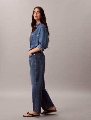 Женские джинсы Calvin Klein Seamed Barrel Jeans — фото 3