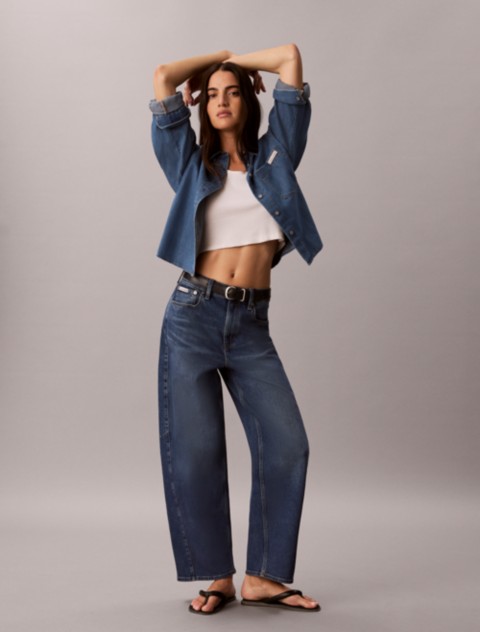 Женские джинсы Calvin Klein Seamed Barrel Jeans