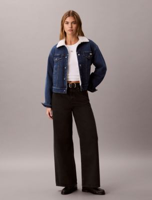 Женская куртка Calvin Klein Denim Sherpa, цвет: Dark Horizon — фото 2