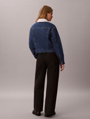 Женская куртка Calvin Klein Denim Sherpa, цвет: Dark Horizon — фото 5
