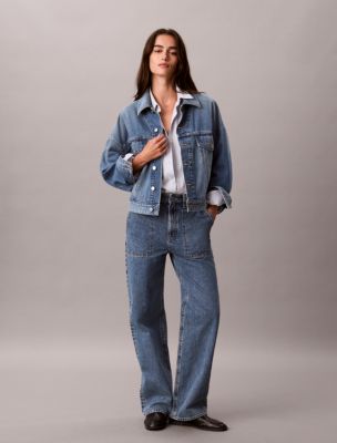 Женские куртки Calvin Klein Relaxed Trucker Denim Jacket — фото 2
