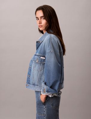 Женские куртки Calvin Klein Relaxed Trucker Denim Jacket — фото 3