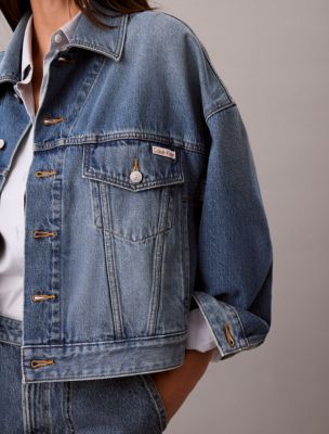 Женские куртки Calvin Klein Relaxed Trucker Denim Jacket — фото 5