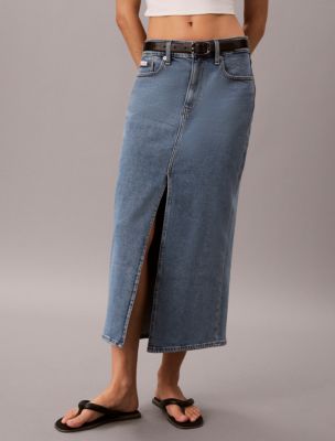 Женская юбка Calvin Klein Denim Maxi, цвет: Worn Dust — фото 2