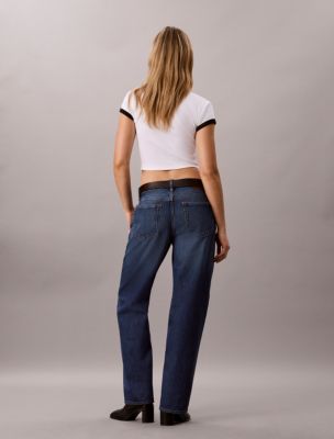 Женские джинсы Calvin Klein 90s Straight, цвет: Синий — фото 3
