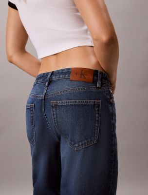 Женские джинсы Calvin Klein 90s Straight, цвет: Синий — фото 4