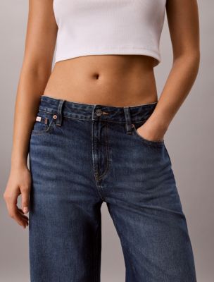 Женские джинсы Calvin Klein 90s Straight, цвет: Синий — фото 6
