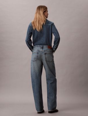Женские джинсы Calvin Klein 90s Straight, цвет: Синий — фото 5