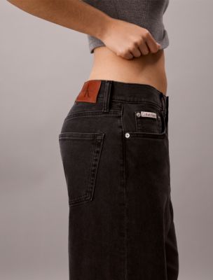 Женские джинсы Calvin Klein Wide Leg, цвет: Угольный — фото 4