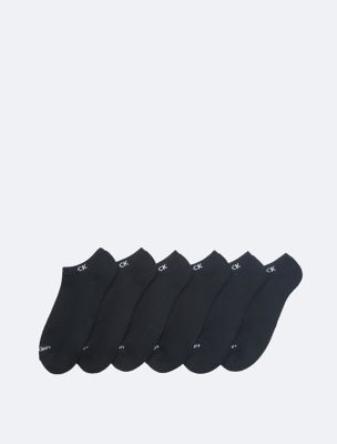 Cushion 6-Pack No Show Socks, Black