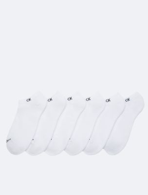 Cushion 6-Pack No Show Socks, White