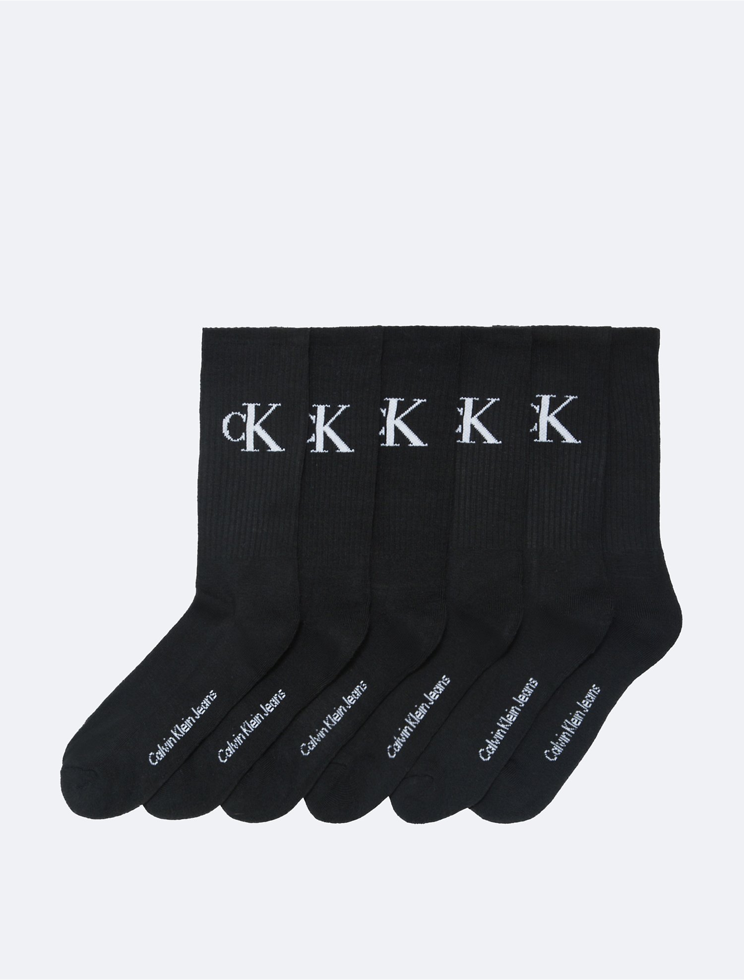 Monogram Logo 6-Pack Crew Socks | Calvin Klein