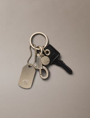 Мужской брелок Calvin Klein Bold Monogram Card Holder & Key Fob, цвет: Чёрный — фото 3