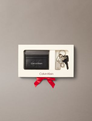 Мужской брелок Calvin Klein Bold Monogram Card Holder & Key Fob, цвет: Чёрный — фото 1
