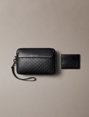 Картхолдер с чехлом Calvin Klein с логотипом-эмблемой по всей поверхности, цвет: Чёрный — фото 2