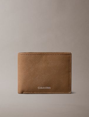 Refined Saffiano Bifold Wallet, Caribou