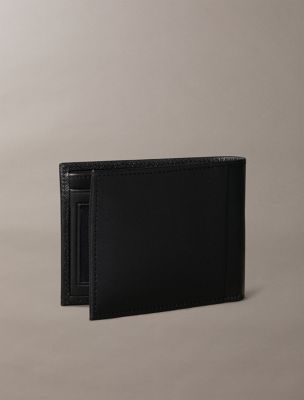 Мужские кошельки Calvin Klein Saffiano Leather Slim Bifold Wallet — фото 2