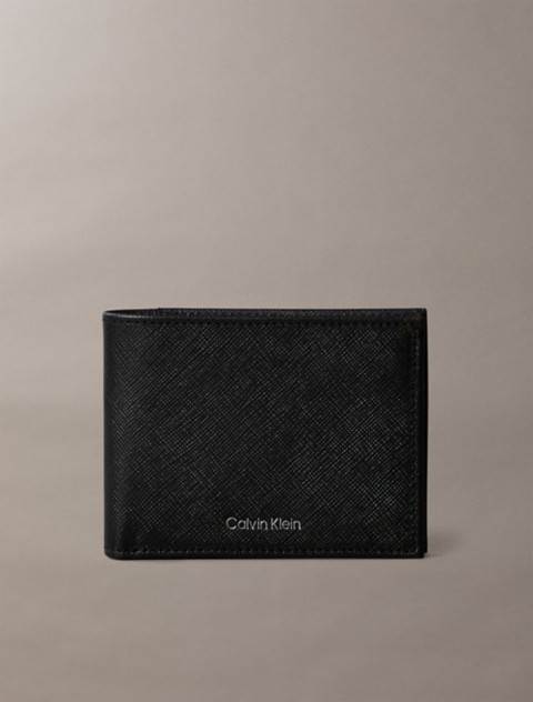 Мужские кошельки Calvin Klein Saffiano Leather Slim Bifold Wallet