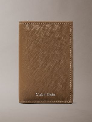 Refined Saffiano Compact Bifold Wallet, Caribou
