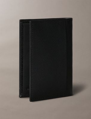 Мужские кошельки Calvin Klein Refined Saffiano Compact Bifold Wallet — фото 2