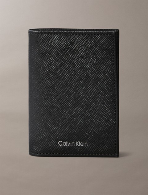 Мужские кошельки Calvin Klein Refined Saffiano Compact Bifold Wallet