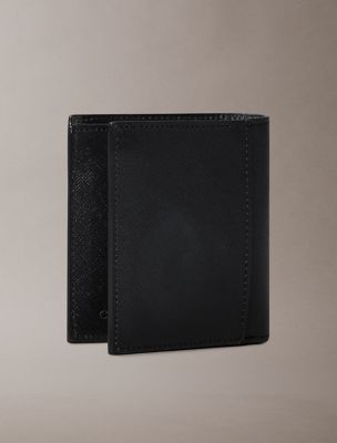 Мужские кошельки Calvin Klein Refined Saffiano Slim Bifold Wallet — фото 2