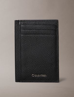 Foil Embossed Logo Card Case, Black
