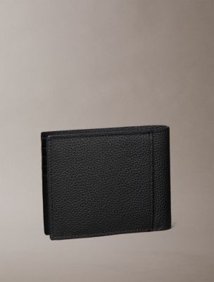 Мужской кошелёк Calvin Klein Foil Embossed Logo Bifold, цвет: Чёрный — фото 2