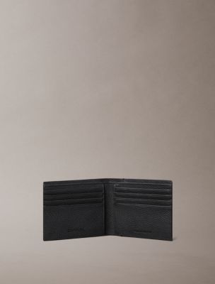 Мужской кошелёк Calvin Klein Foil Embossed Logo Bifold, цвет: Чёрный — фото 3