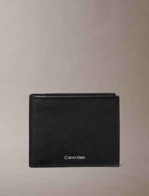 Foil Embossed Logo Bifold Wallet, Black