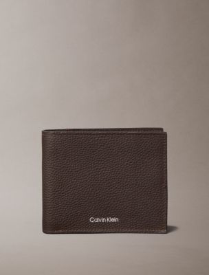 Foil Embossed Logo Bifold Wallet, Chocolate Martini