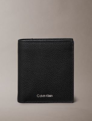 Foil Embossed Logo Trifold Wallet + Card Case, Black