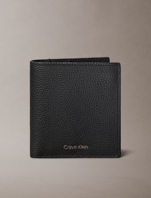 Foil Embossed Logo Slim Bifold Wallet, Black