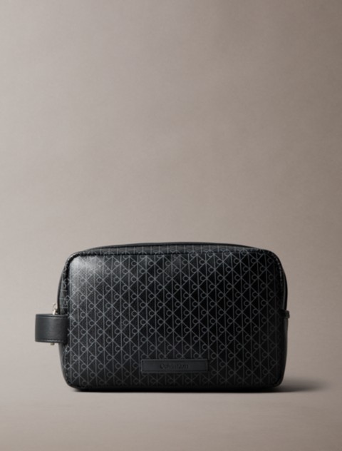 Мужские аксессуары Calvin Klein Allover Emblem Logo Zip Dopp Kit