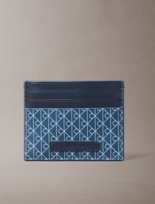 Allover Emblem Logo Card Case, Blue Nights