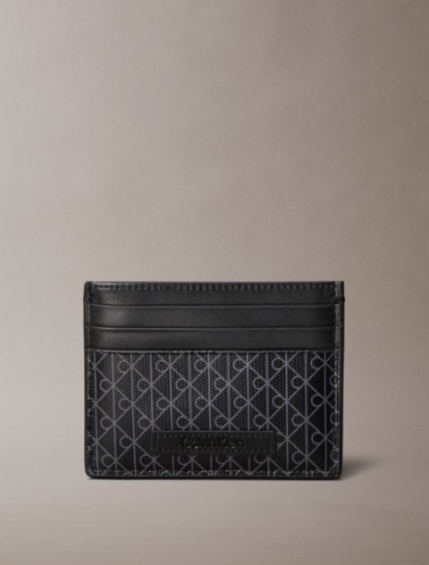 Мужские кошельки Calvin Klein Allover Emblem Logo Card Case
