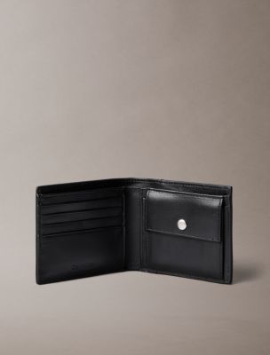 Мужские кошельки Calvin Klein Allover Emblem Logo Bifold Wallet with Coin Pouch — фото 2