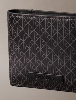 Мужские кошельки Calvin Klein Allover Emblem Logo Bifold Wallet with Coin Pouch — фото 3