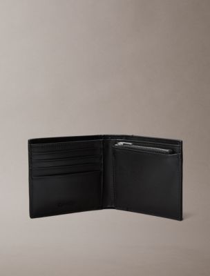 Мужской кошелёк Calvin Klein Emblem Bifold with Card Case, цвет: Чёрный — фото 3