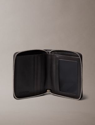 Мужские кошельки Calvin Klein Embossed Woven Zip Billfold Wallet — фото 3