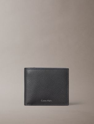 Foil Embossed Logo Bifold Wallet with Coin Pouch, Ck Charcoal