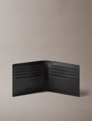 Мужской кошелёк Calvin Klein Refined Saffiano Bifold Wallet, цвет: Чёрный — фото 2