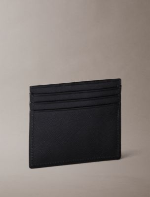 Мужской кошелёк Calvin Klein Refined Saffiano Card Case, цвет: Чёрный — фото 2