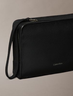 Мужская сумка Calvin Klein Foil Embossed Logo Pouch, цвет: Чёрный — фото 4